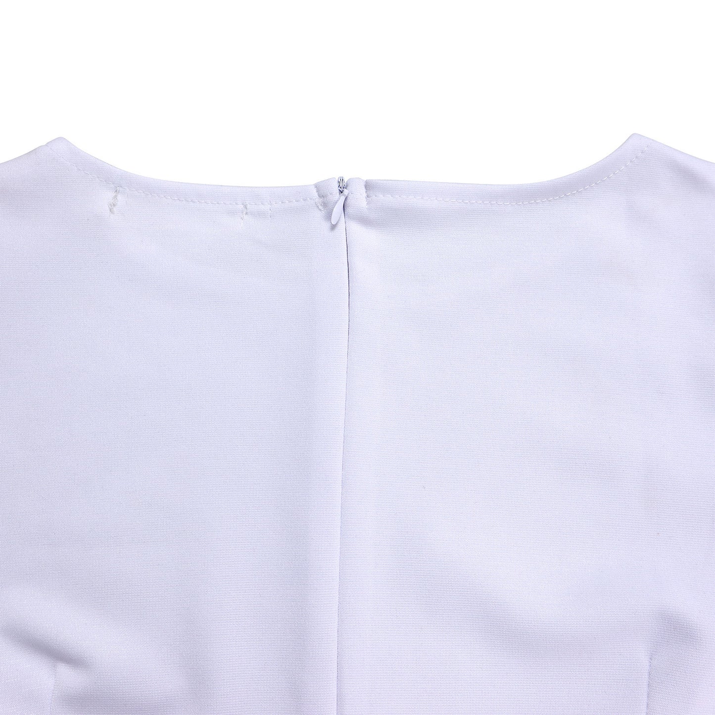 Women's Bodycon Pencil Dress Round Neck 3 4 Sleeve Peplum Wear To Work Office Dress
