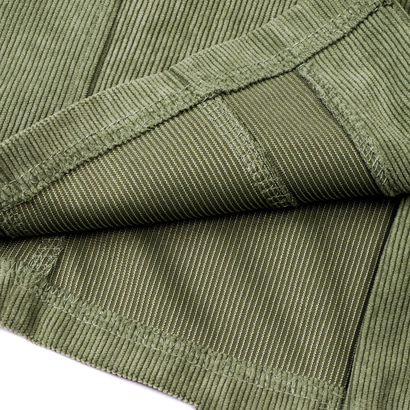 Women's Corduroy Long Sleeve Jacket - Casual Button-Up Coat With Flap Pockets, Fall & Spring Fashion Outerwear