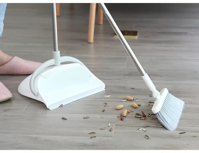 Household Dustpan and Long Handle Broom Set (1 Set)