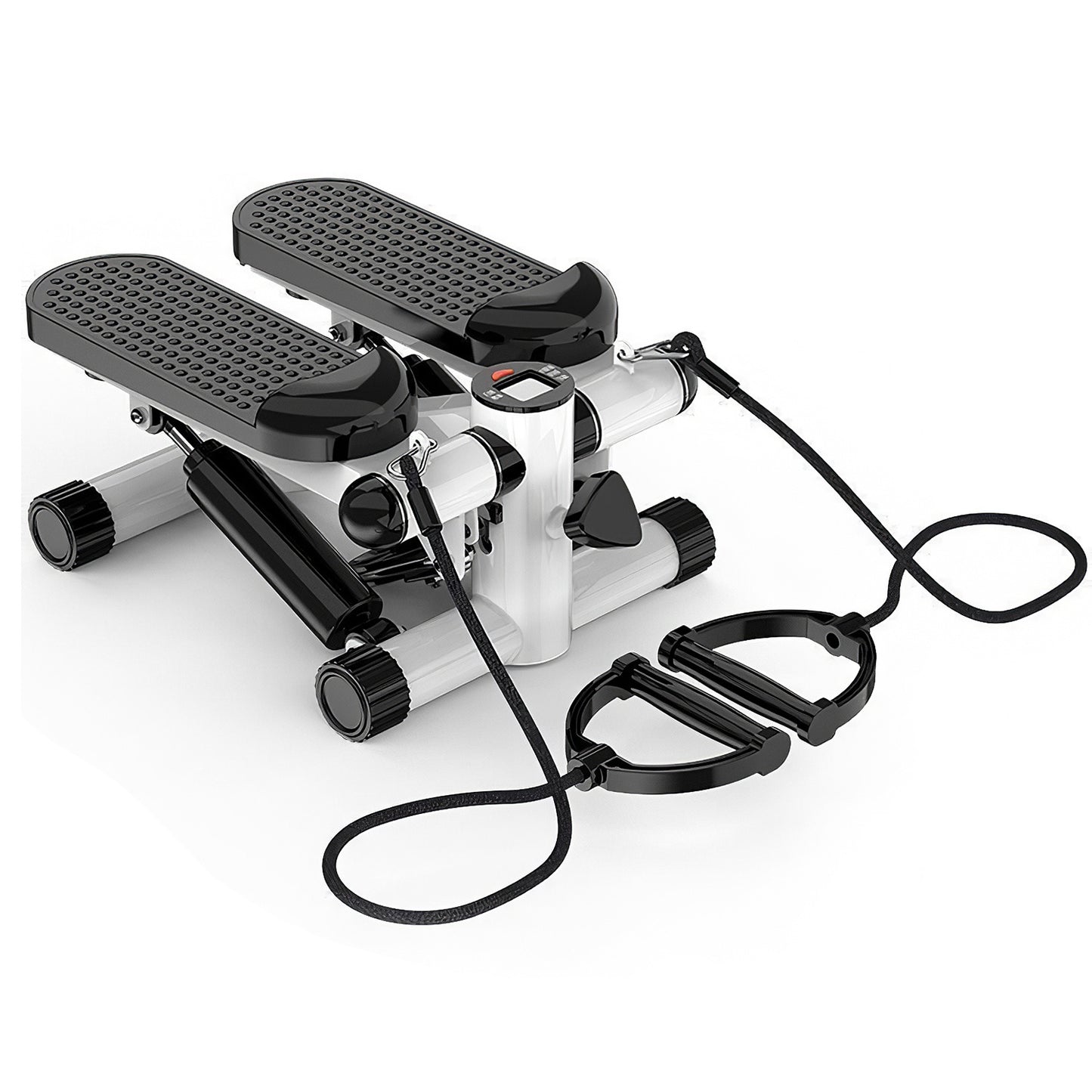 Stepper For Exercise Mini Fitness Stepper With 2 Resistance Bands LCD Monitor Max 330.7LBS Load Stair Stepper Quiet Stepper