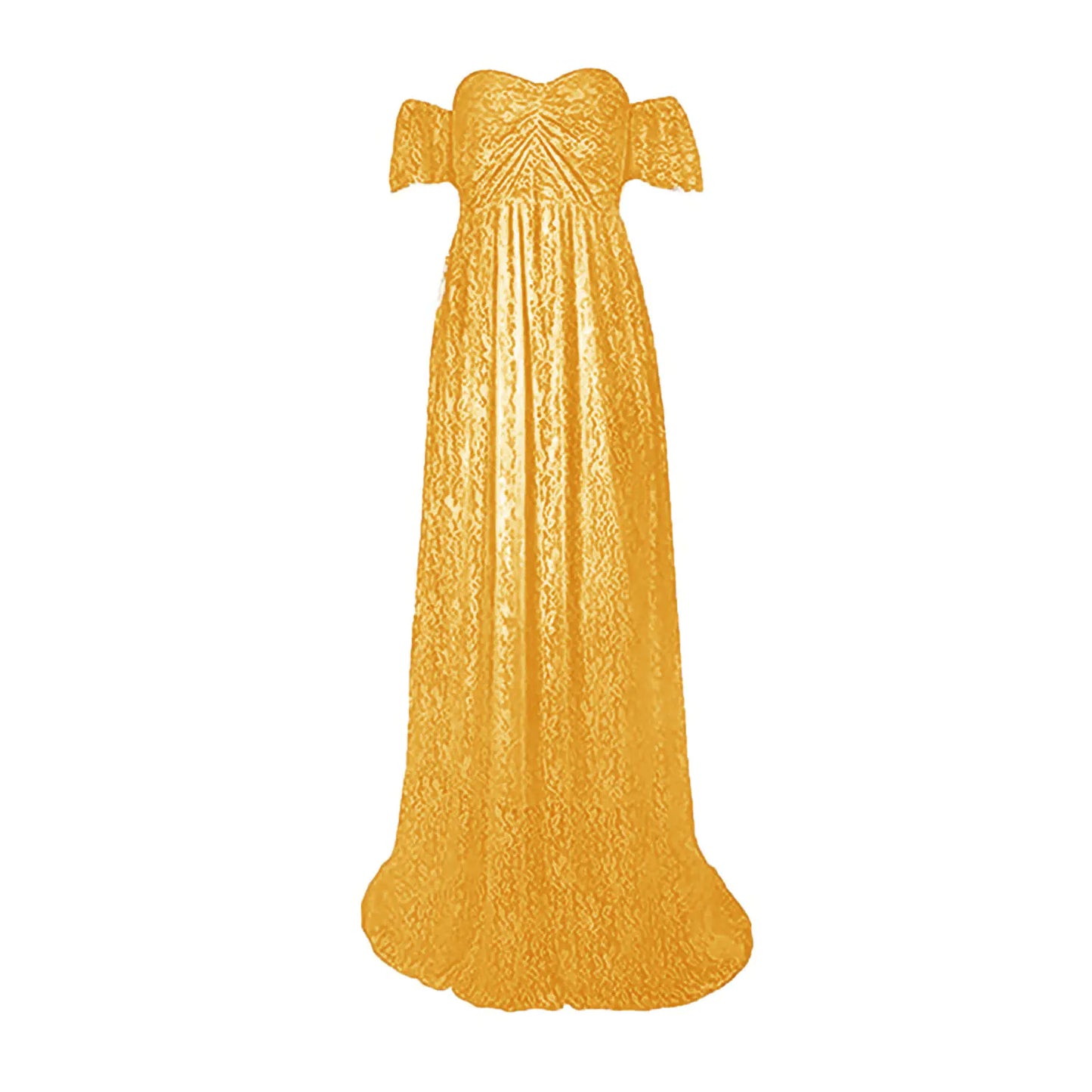 Lace Maternity Maxi Dress with Flutter Sleeves