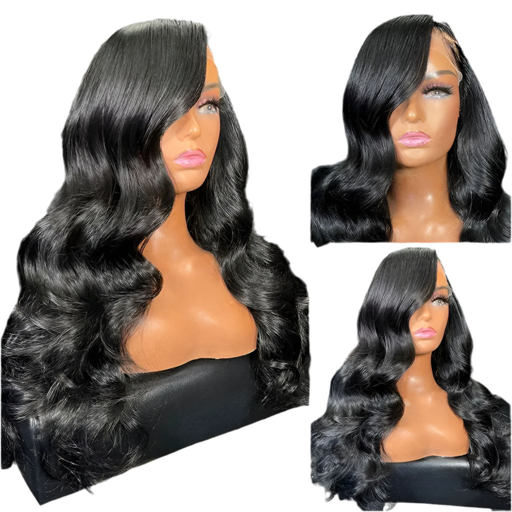 Body Wave 13x4 Transparent Lace Frontal Wig 100% Human Hair Wig Brazilian 4x4 Lace Closure Human Hair Wigs PrePlucked 180% Density