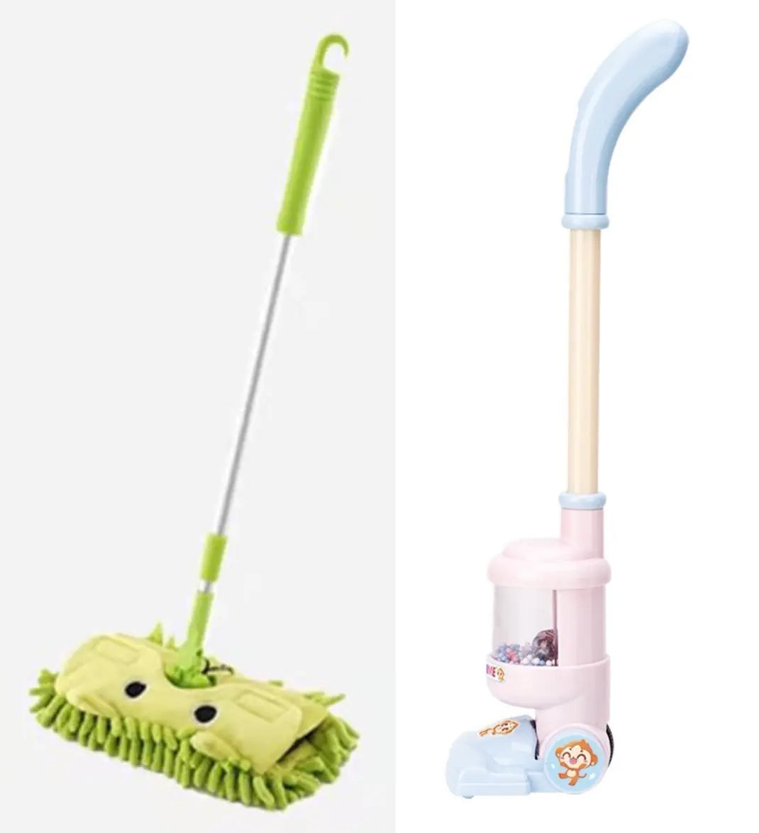 3-Piece Mop Set with Duck Broom and Dustpan for Kids