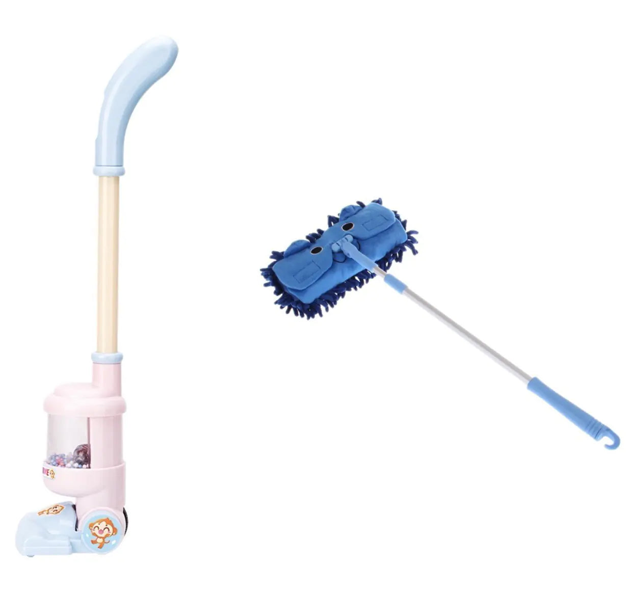 3-Piece Mop Set with Duck Broom and Dustpan for Kids