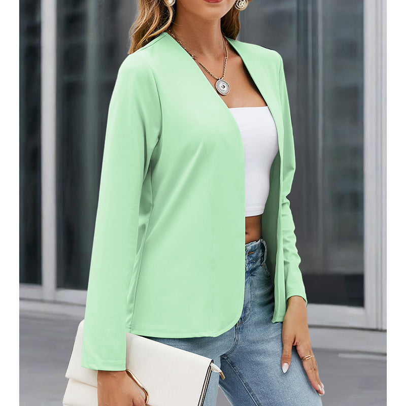 Women Plus Size Casual Blazer Open Front Long Sleeve Work Office Cardigan Jackets