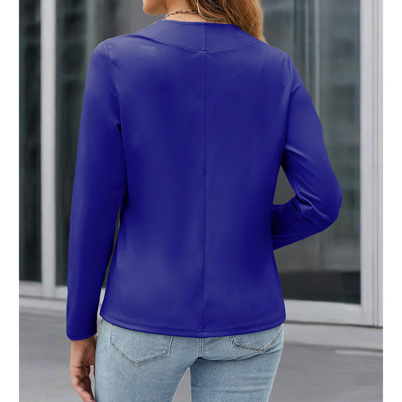 Women Plus Size Casual Blazer Open Front Long Sleeve Work Office Cardigan Jackets