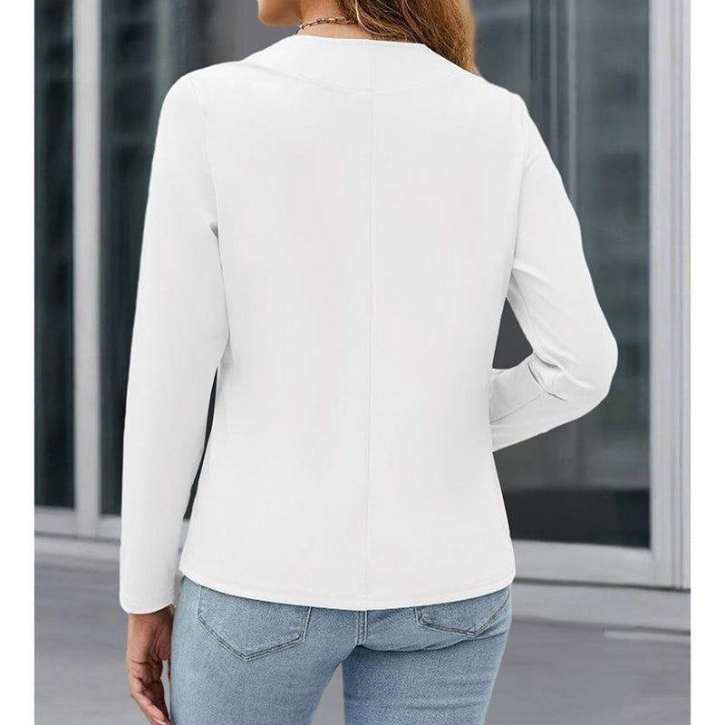 Women Plus Size Casual Blazer Open Front Long Sleeve Work Office Cardigan Jackets