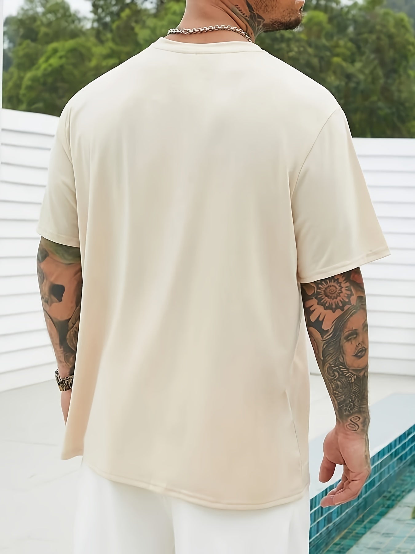 Men's T-shirt, Front Printed T-shirt, Summer, Spring, Autumn Casual Short Sleeved T-shirt, Top As A Gift