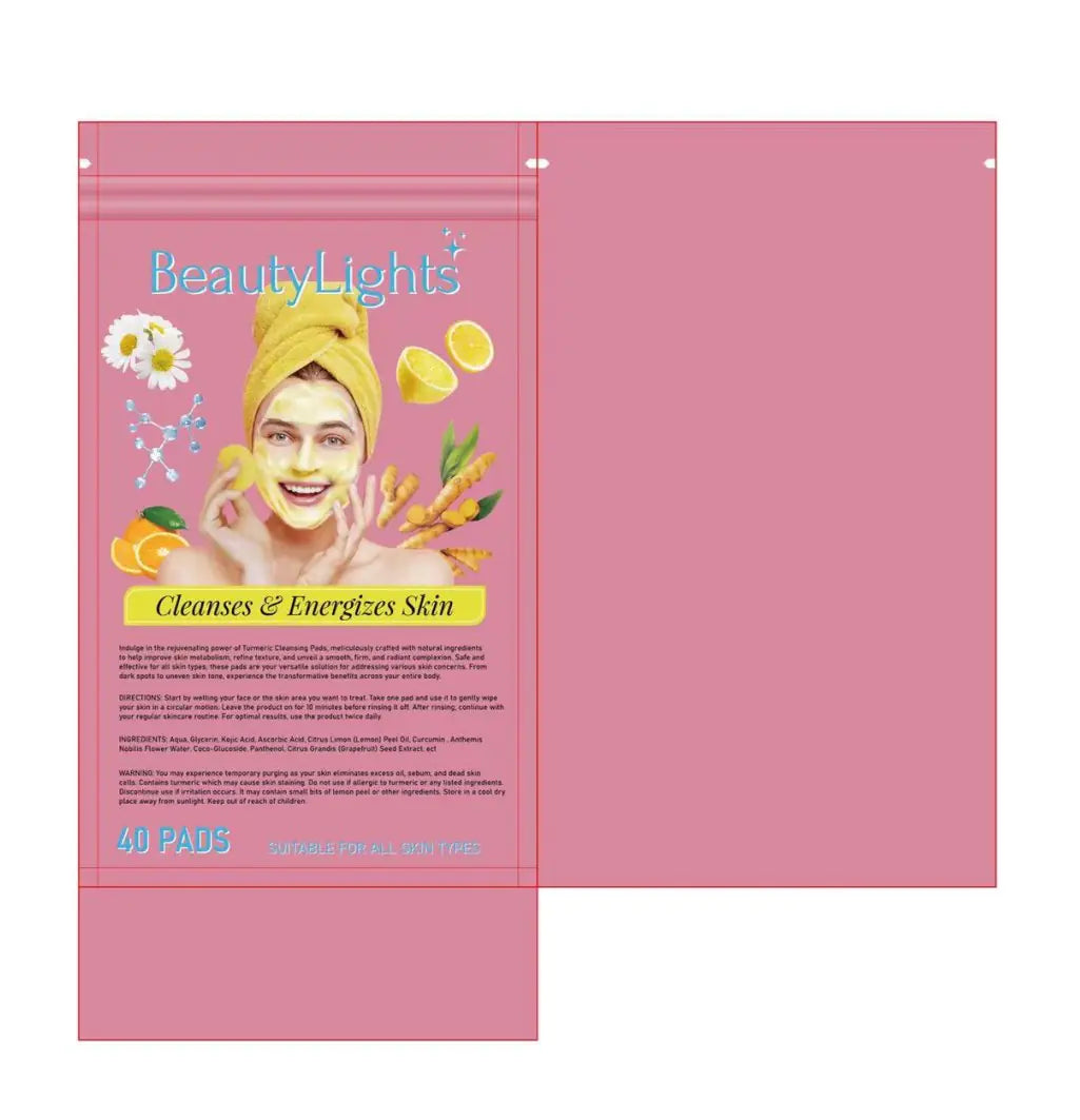 Glow Up Turmeric Face Pads for Gentle Cleansing (One Pack)