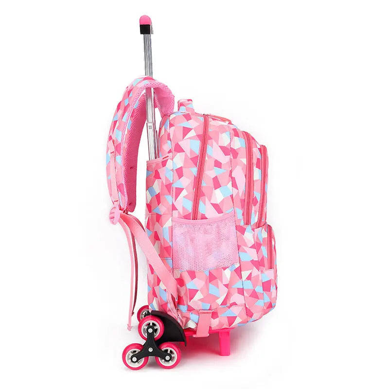 Children Backpack Girls Boys Schoolbags with Wheels School Bags for Boys