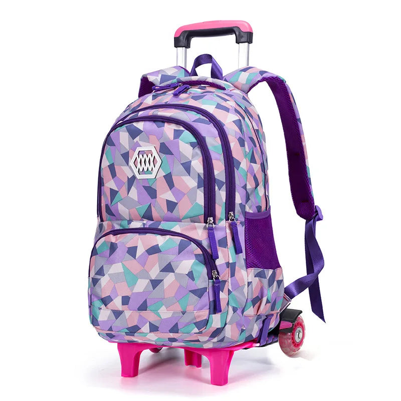 Children Backpack Girls Boys Schoolbags with Wheels School Bags for Boys