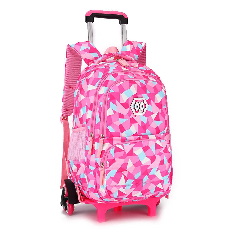 Children Backpack Girls Boys Schoolbags with Wheels School Bags for Boys