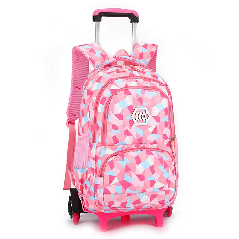 Children Backpack Girls Boys Schoolbags with Wheels School Bags for Boys