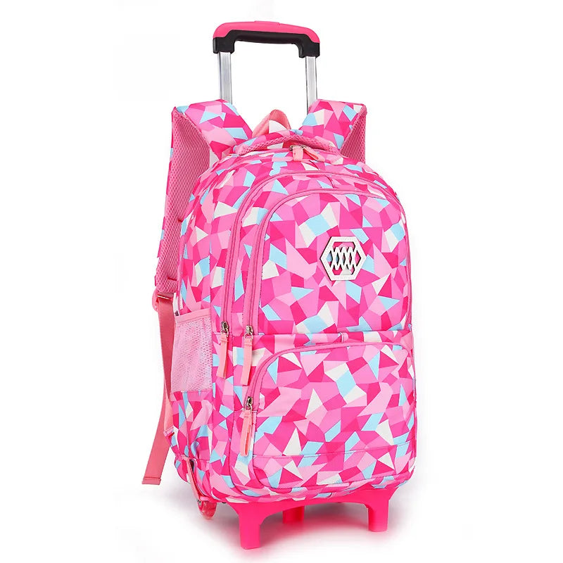 Children Backpack Girls Boys Schoolbags with Wheels School Bags for Boys
