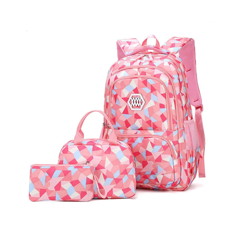 School Bags for Boys & Girl Teenagers Printing Backpack Set Rucksack Bagpack for Kids