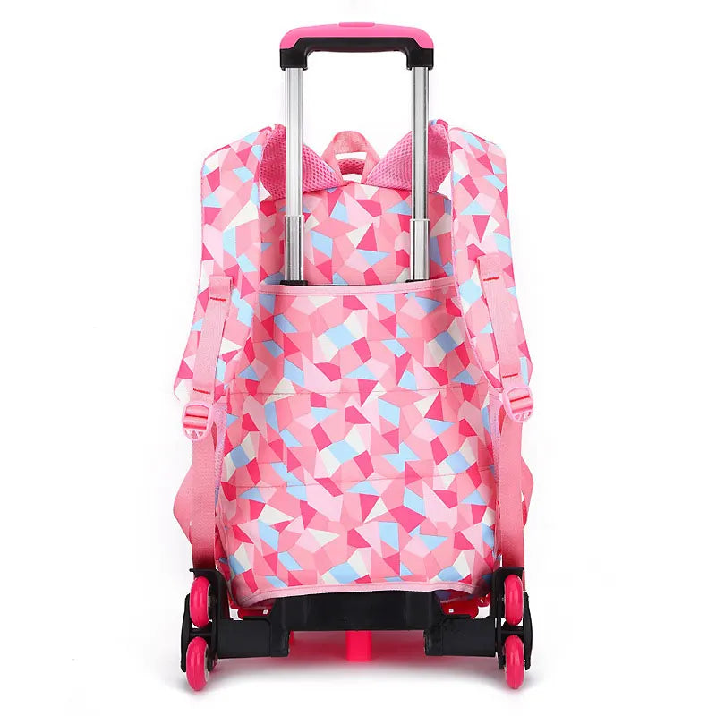 Children Backpack Girls Boys Schoolbags with Wheels School Bags for Boys