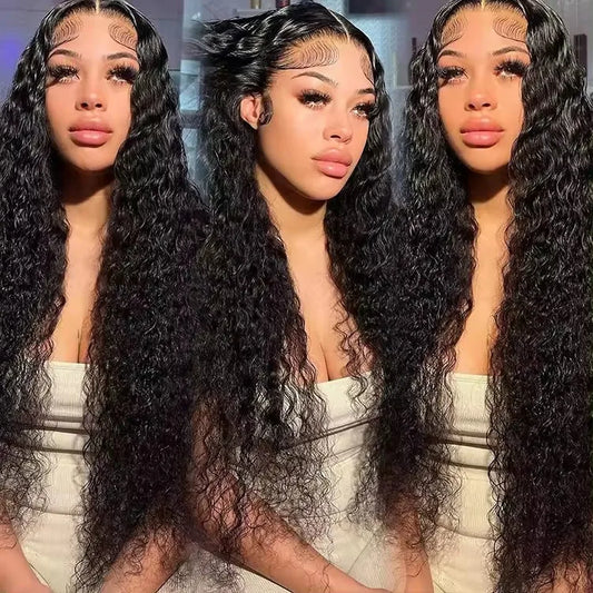 Brazilian Raw Virgin Remy Hair Natural Deep Wave Glueless Frontal Wig 13X4 Transparent HD Long Blonde Front Available Mix 99J