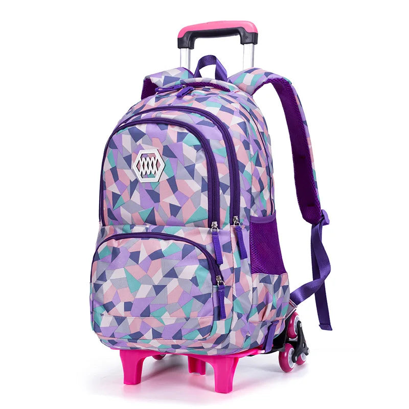 Children Backpack Girls Boys Schoolbags with Wheels School Bags for Boys