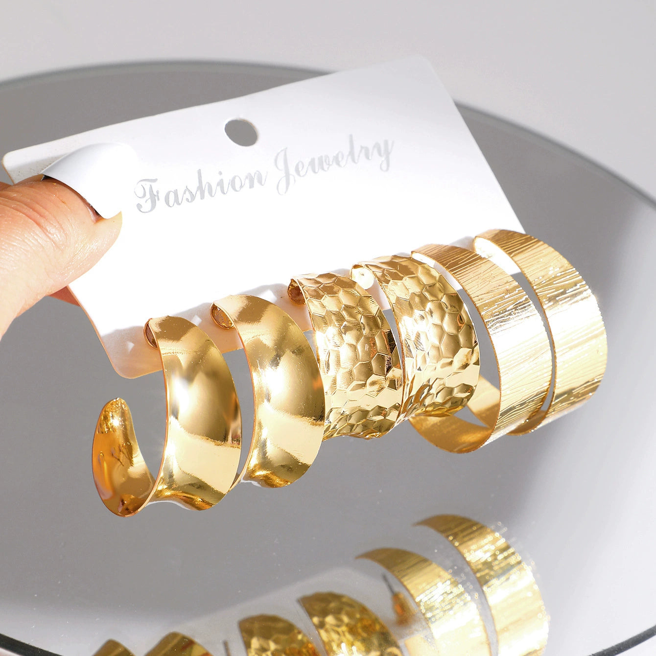 Earrings New Arrival Metal Retro 3-Piece Set Earrings