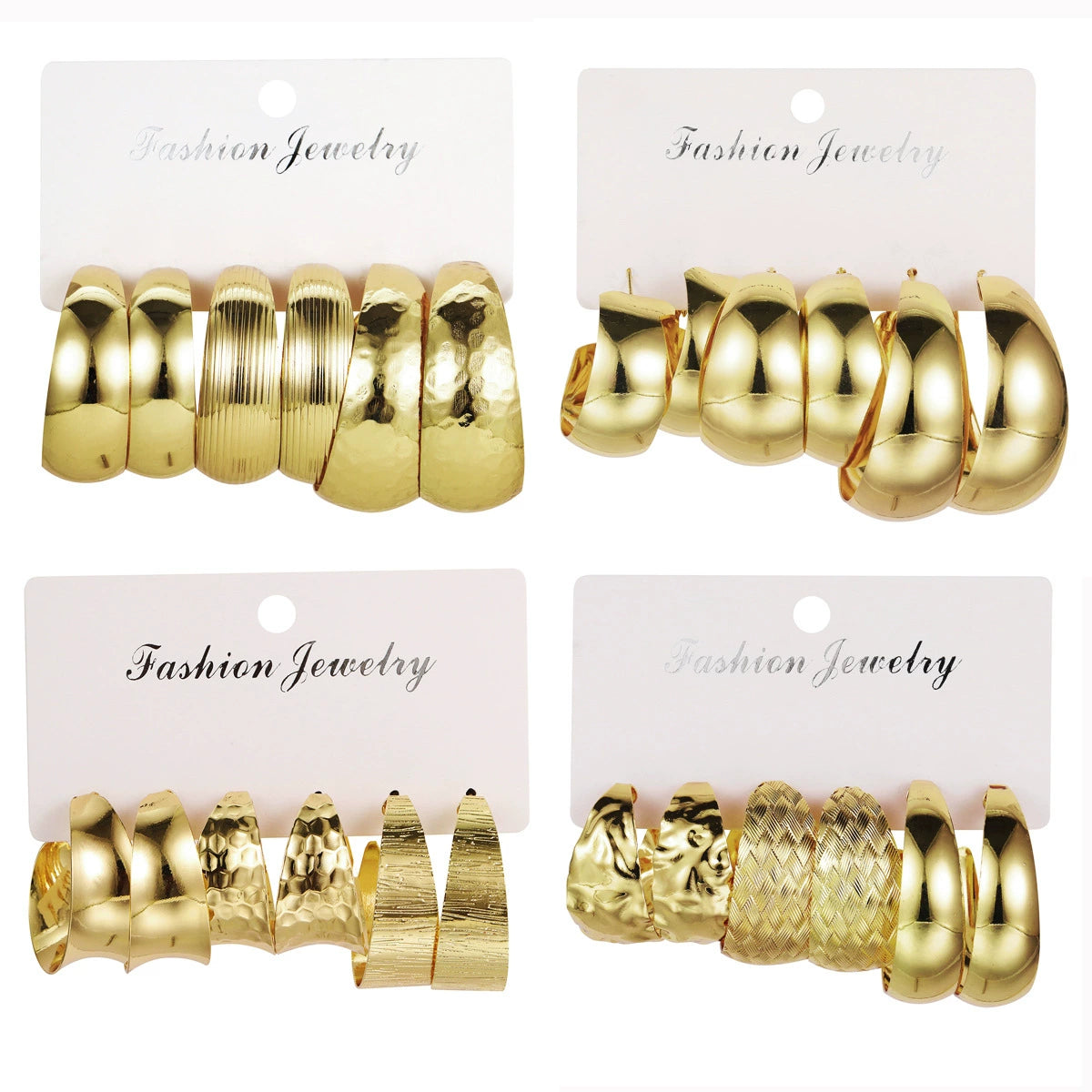 Earrings New Arrival Metal Retro 3-Piece Set Earrings