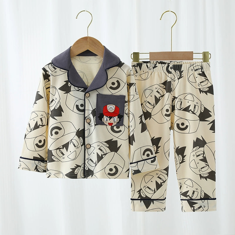 Long Sleeves Cotton Pajamas For Baby and Boys