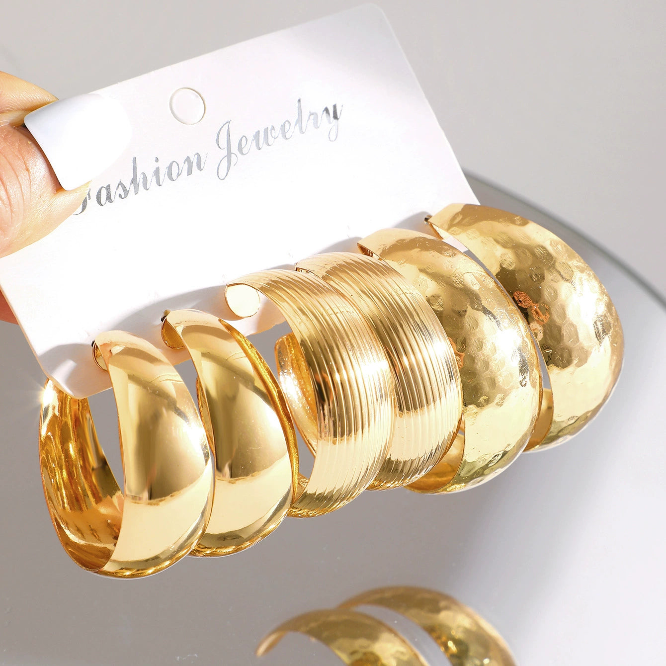 Earrings New Arrival Metal Retro 3-Piece Set Earrings