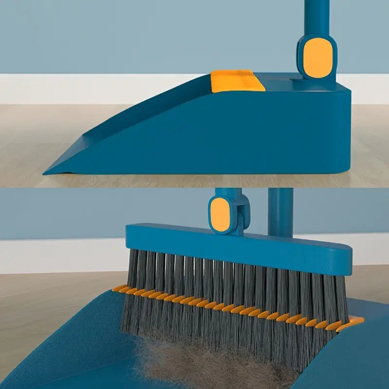Broom, Dustpan & Squeegee Combo Set with Long Handles