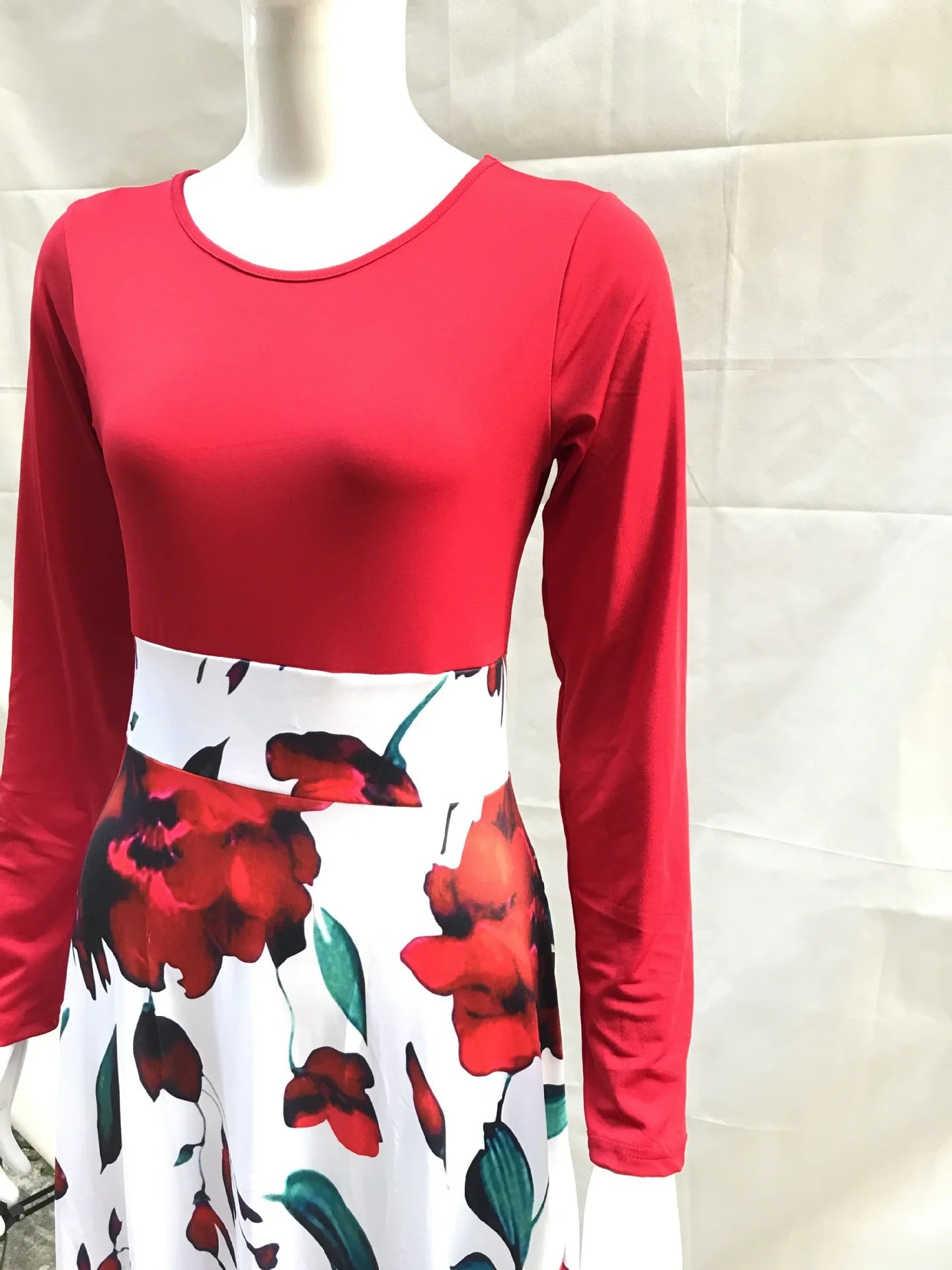 flower color matching dresses, long dresses, for women's