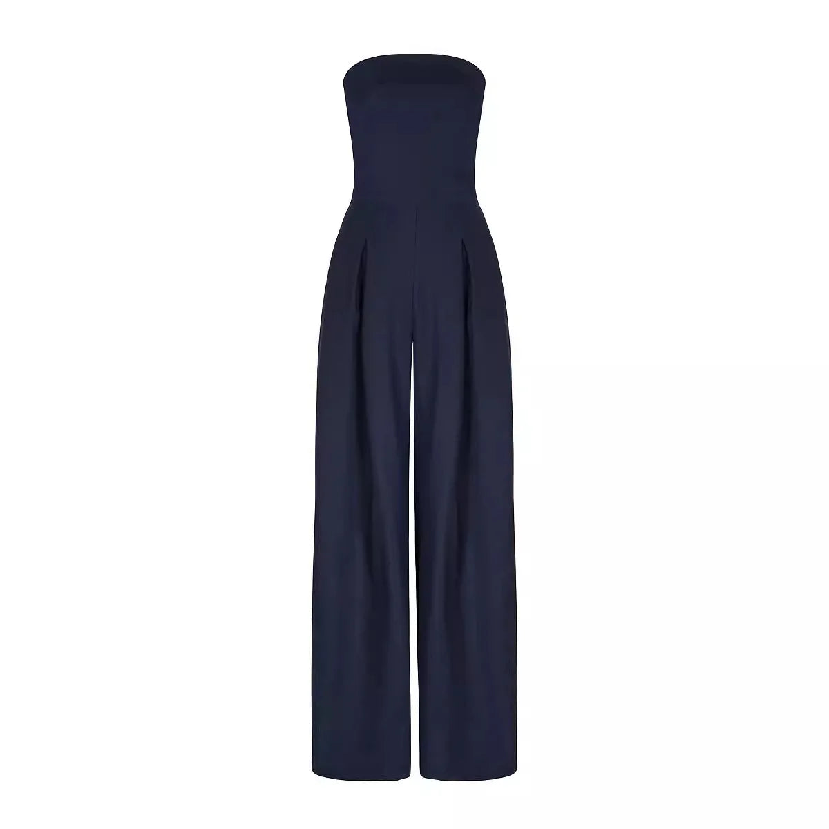 Women's Jumpsuits Strapless Back Sexy Solid Color Temperament Party Evening Slim High Waist Bodysuit Women