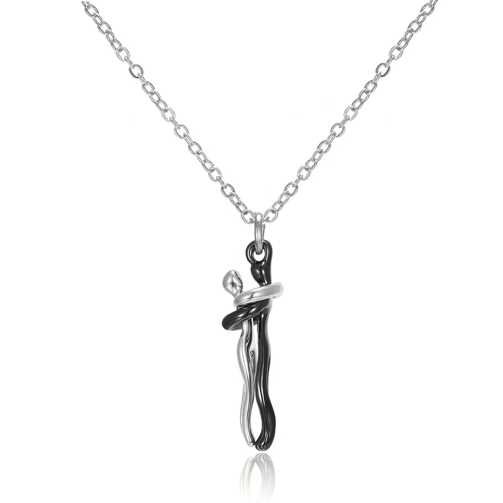 Fashion Hugging Necklace Jewelry Choker Hug Pendant Chain Men Necklaces For Lover Couple women Gift