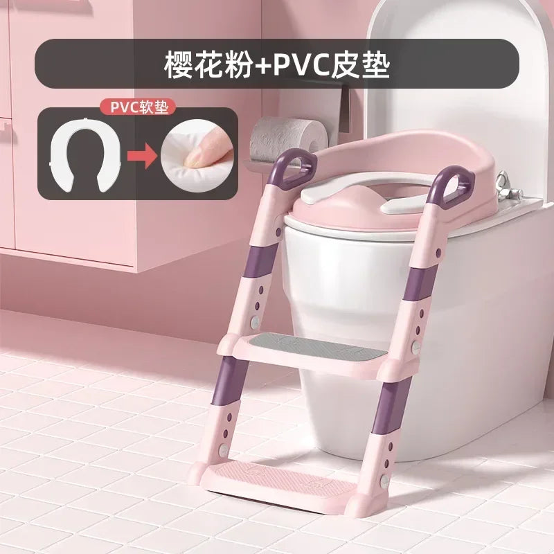 Children's Toilet Foldable Foot Stool Multi-functional Toilet Boy Girl Baby Toilet Training Potty Ladder for Kids Stepped