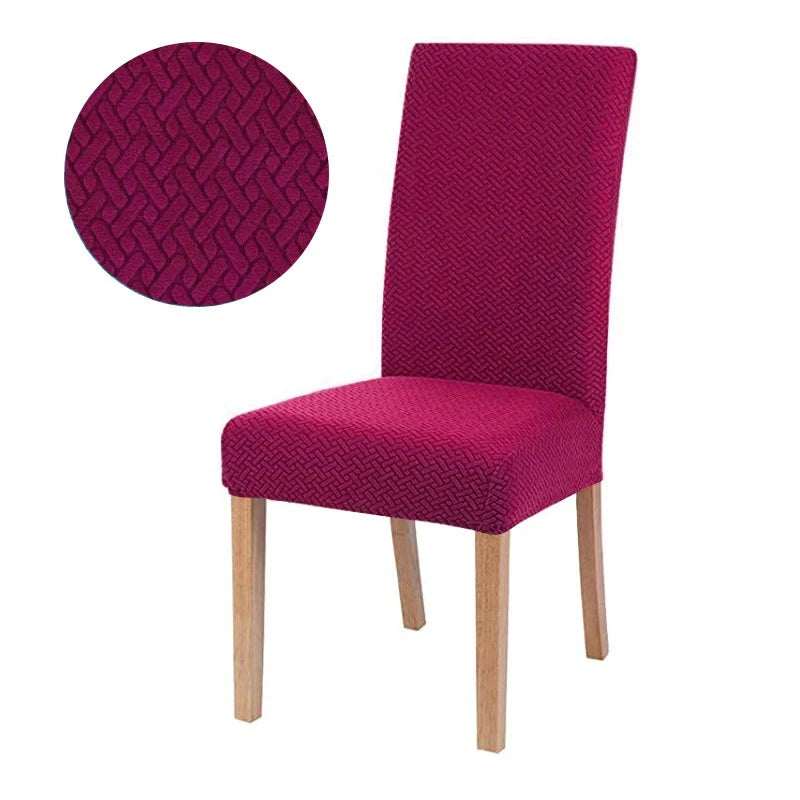 Chair cover with back Jacquard Fabric Universal Size Cheap Chair Cover Big Elastic Chair Covers Chair For kitchen Living Room