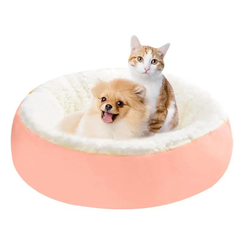 Round Large Dog Sofa Long Bed Pet Bed Cat Bed Mats Dogs Kennel Winter Warm Sleeping Donut Pets Net Cushion Dogs Supplies
