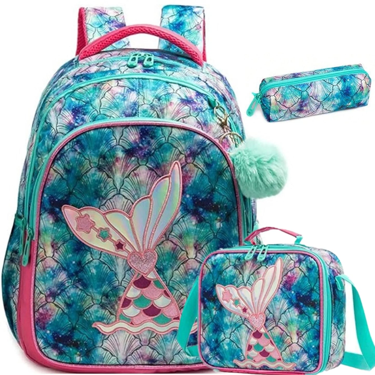Children School Bags Kids Backpack Set in Primary Schoolbag for Teenager Girls Sequin Tower School Bags Waterproof Book Bags
