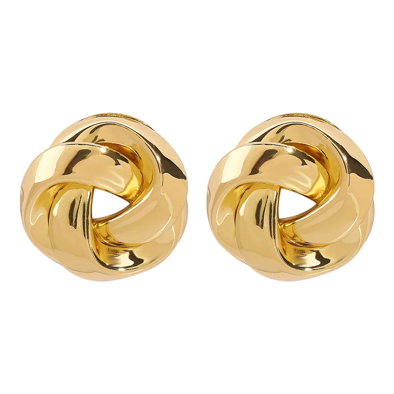 Earrings circle geometric twisted multi-layer twisted metal fashionable all-match ladies simple earrings banquet gift