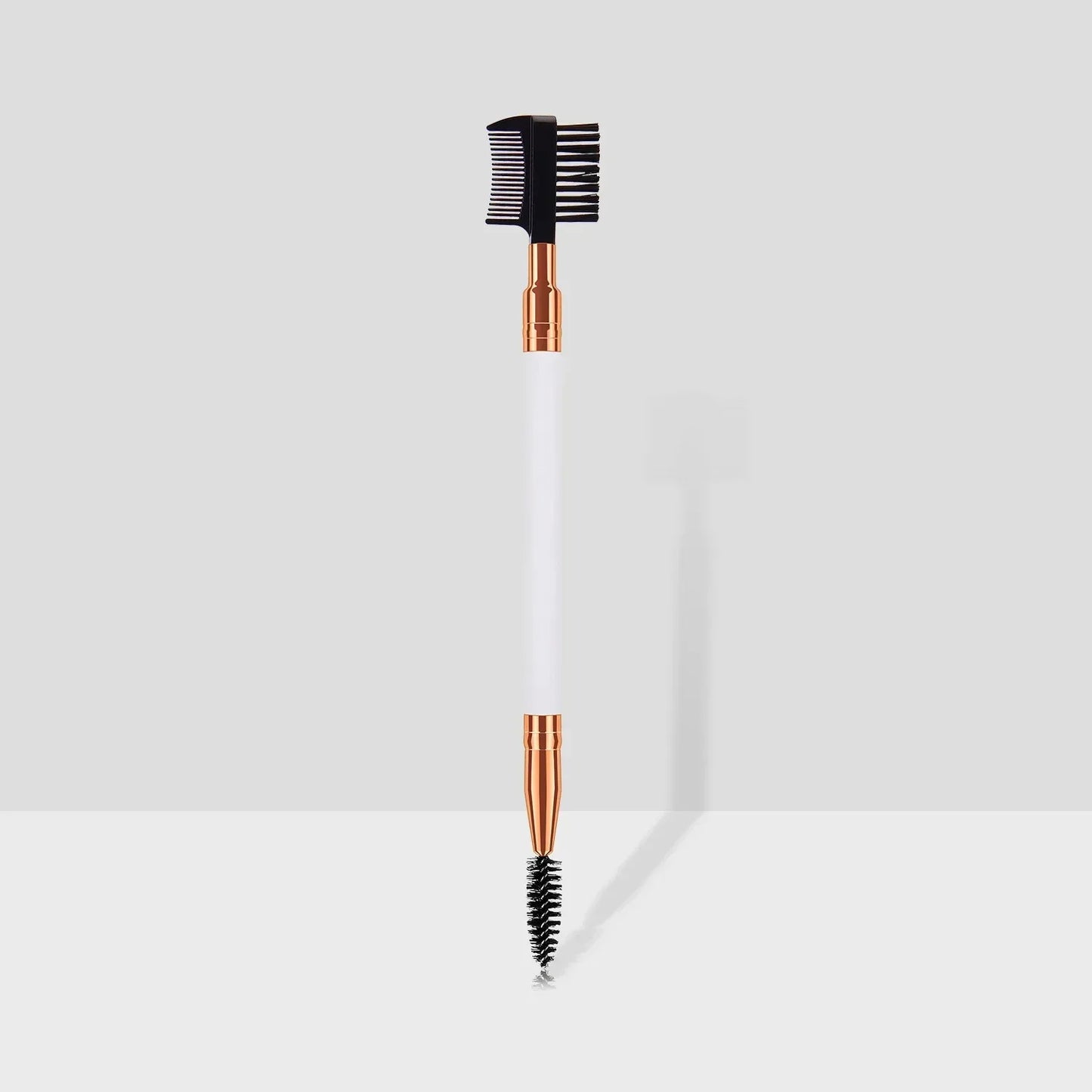 Double Ended Wood Handle Eyebrow Brush Eyelash Brush 2 In 1 Professional Makeup Brush Eyelash Spiral Diagonal Corner Brush