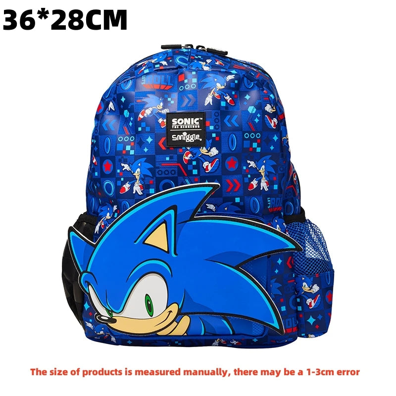 Australia Smiggle Sonic Backpack for Boys & Girls, Bookbag Sonic Schoolbag With Adjustable Shoulder Straps & Padded Back Children School Bag