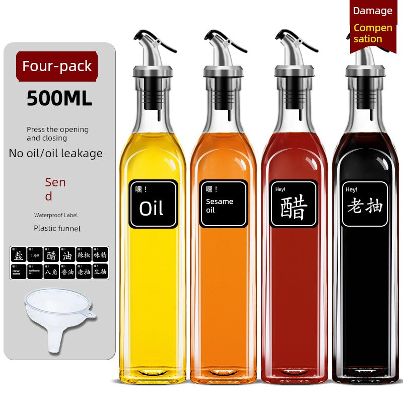 Automatic Opening Kitchen Glass Bottle Small Oil Pot