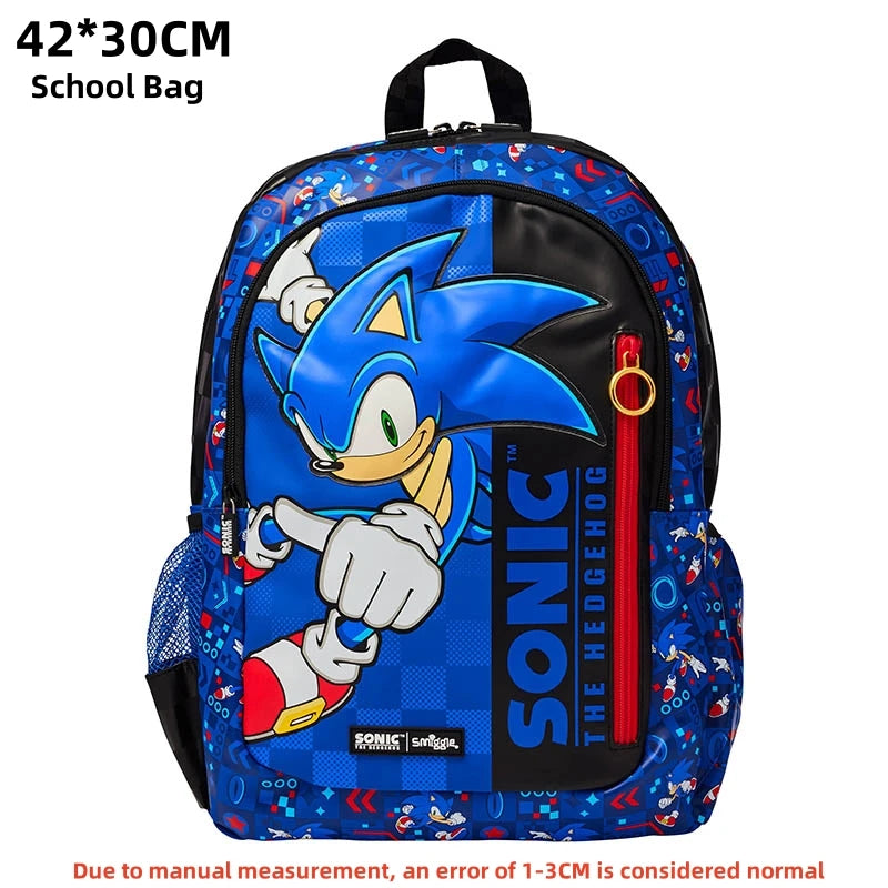 Australia Smiggle Sonic Backpack for Boys & Girls, Bookbag Sonic Schoolbag With Adjustable Shoulder Straps & Padded Back Children School Bag