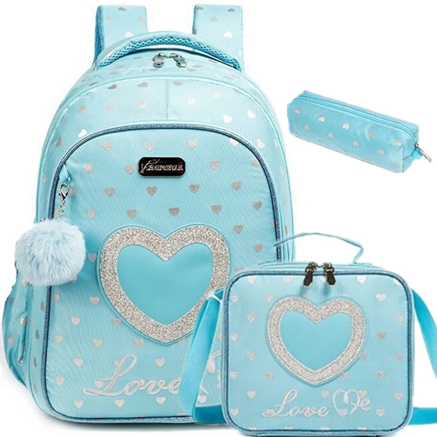 Children School Bags Kids Backpack Set in Primary Schoolbag for Teenager Girls Sequin Tower School Bags Waterproof Book Bags