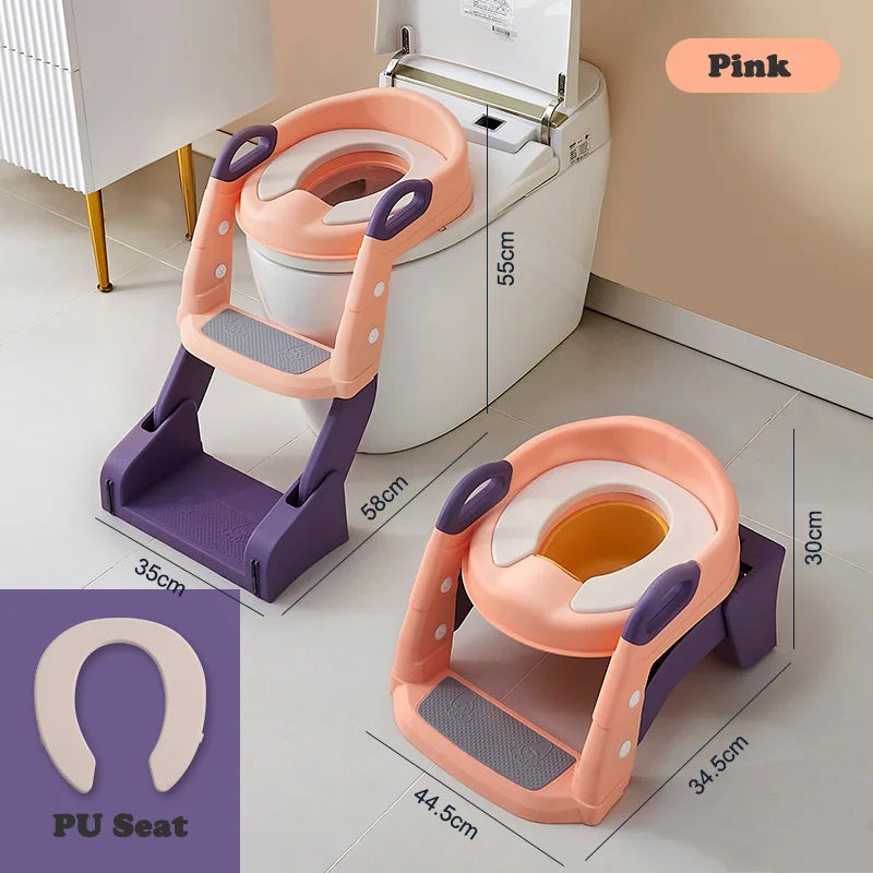 Portable Toilet Seat Children's Pot Foldable Potty Training Seat Step Stool Portable Potty Child Pot Bebe Toilett