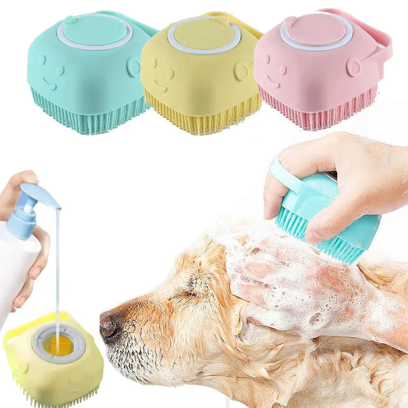 Bath Massage Brush Soft Safety Silicone Pet Accessories for Dogs Cats Tools Mascotas Products