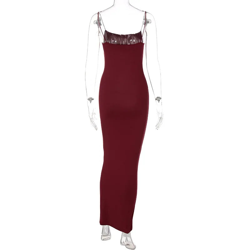 Women Strap Midi Bodycon Dress Elegant Fashion Women Dress