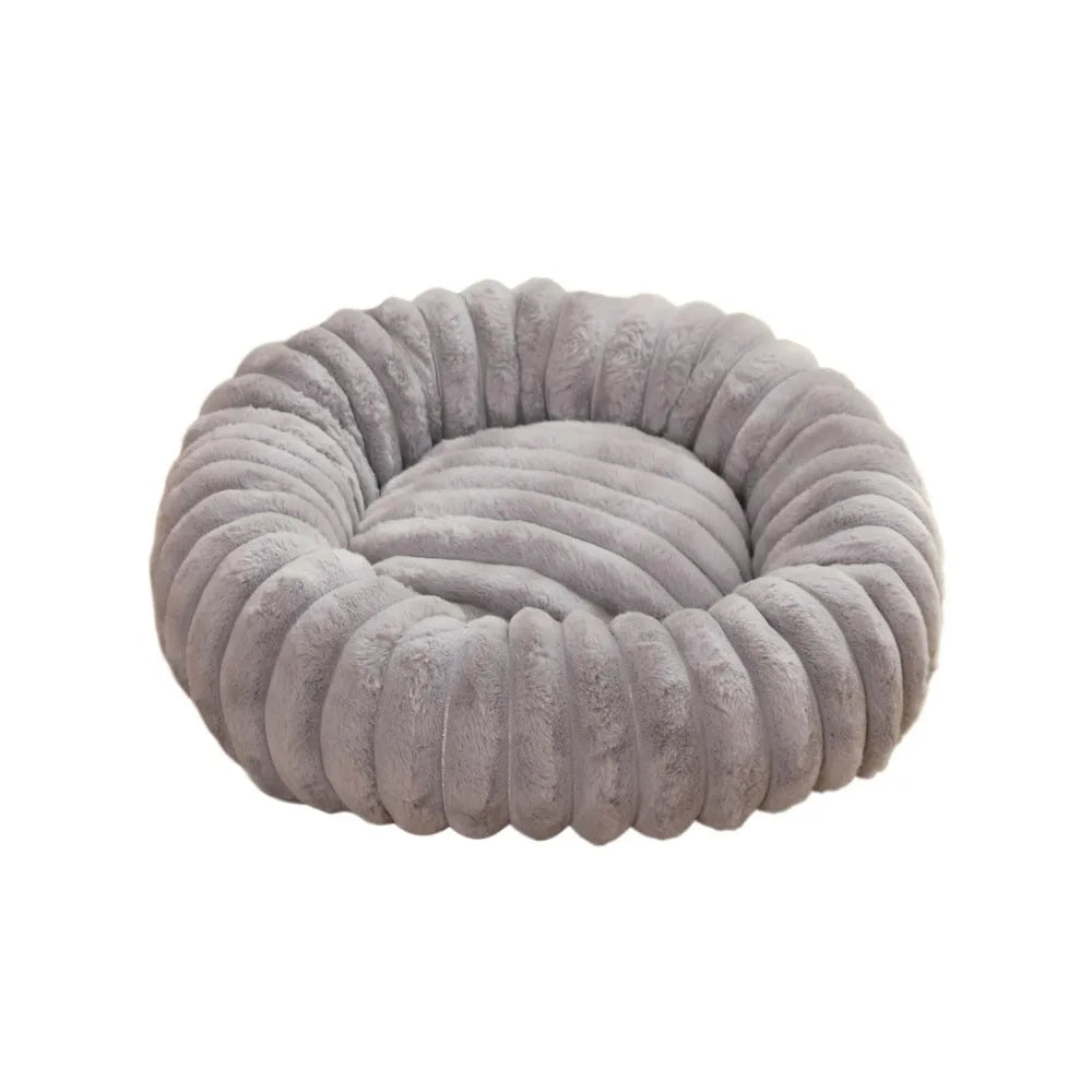 Pet Accessories Thickened Dog Warm Bed Soft Comfortable Donut Dog Bed Plush Dog Nests Round Pet Sleeping Bed Indoor