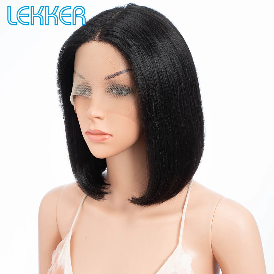Hair Highlight Brown Straight Bob 13x1 T Part Lace Front 100% Human Hair Wigs For Women Brazilian Remy Hair Bob Wigs