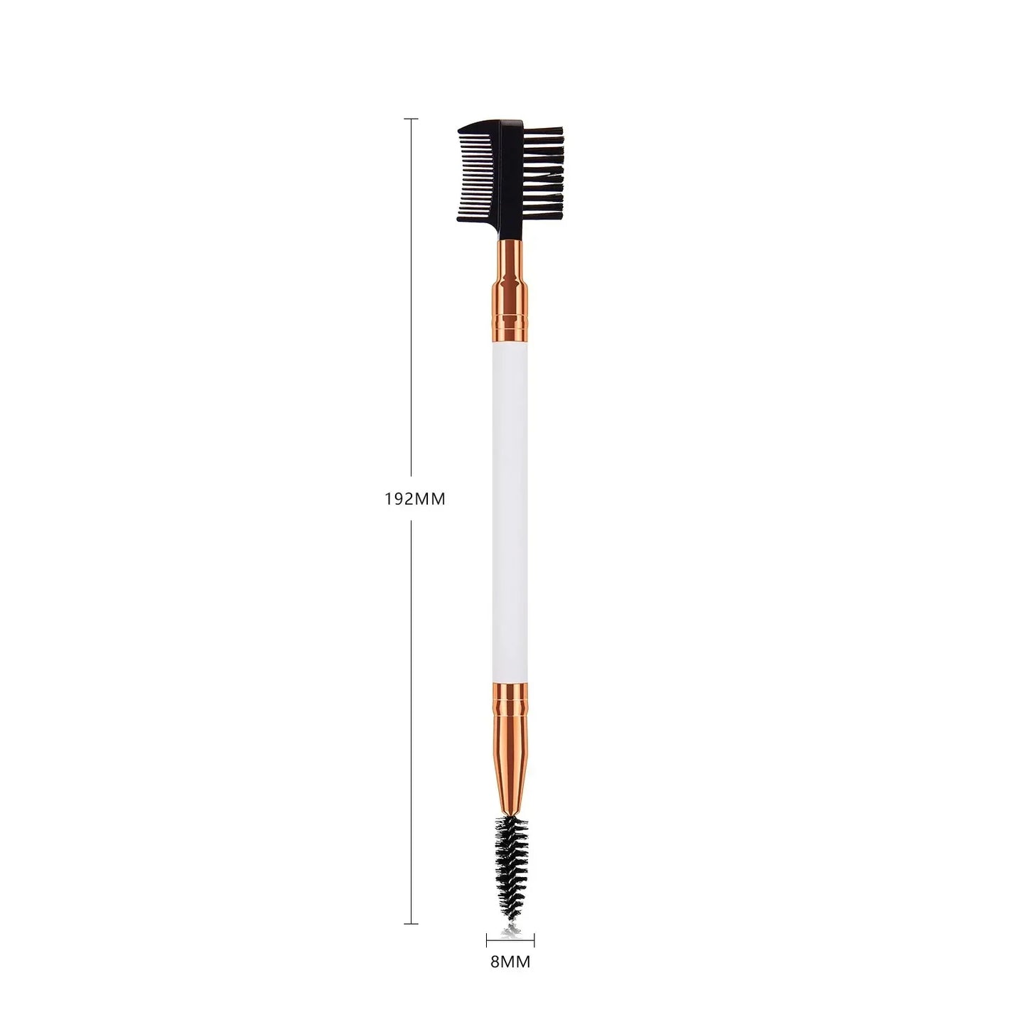 Double Ended Wood Handle Eyebrow Brush Eyelash Brush 2 In 1 Professional Makeup Brush Eyelash Spiral Diagonal Corner Brush