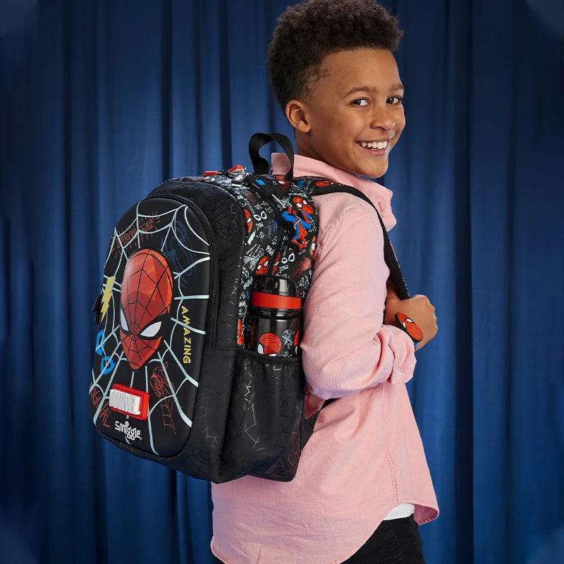Marvel Spider-man Backpack Student School Bag Lunch Bag Lunch Box Wallet Pencil Box Water Cup for kids
