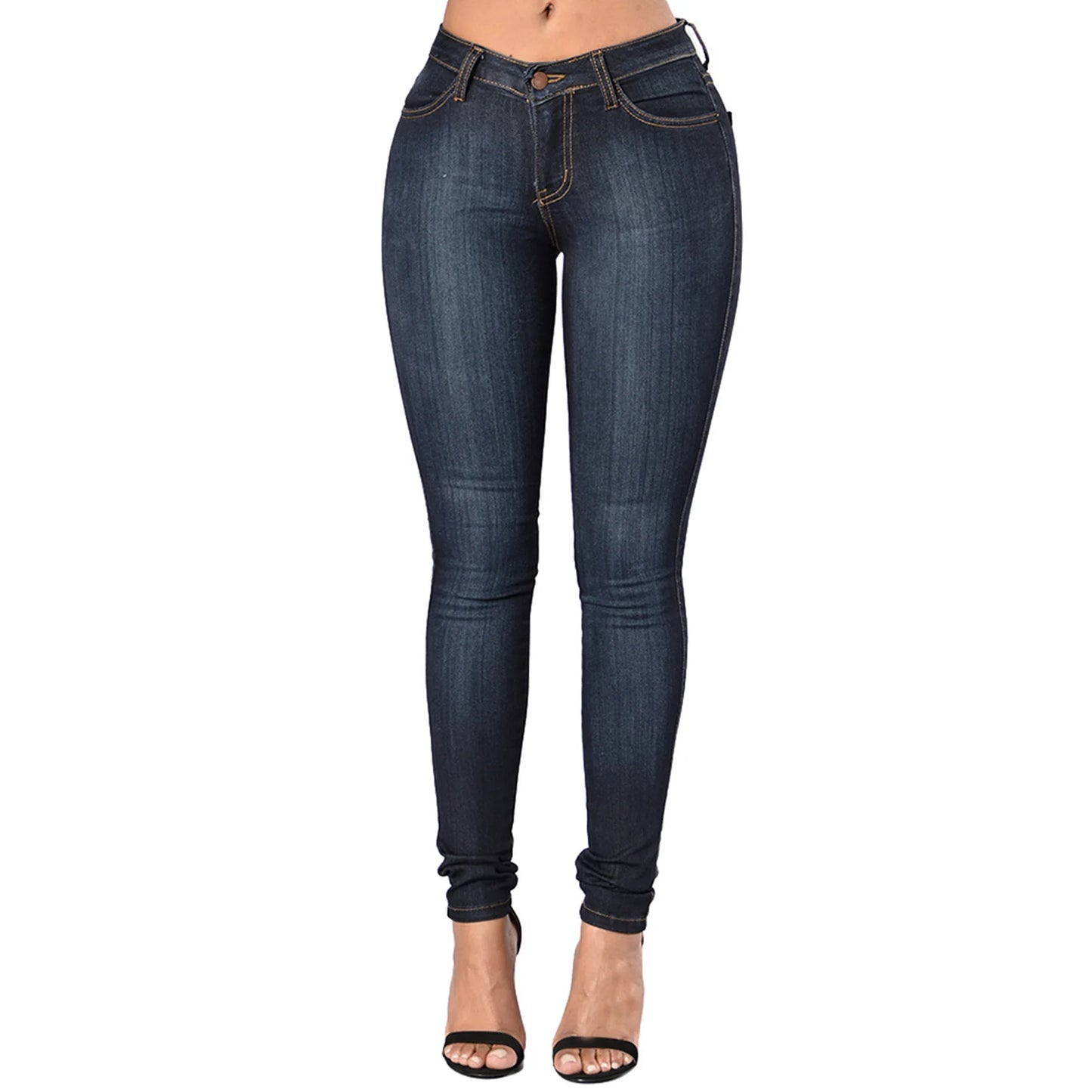 Women's classic High Waist Skinny Stretch Butt Lifting Jeans Slim Fit Denim Pants