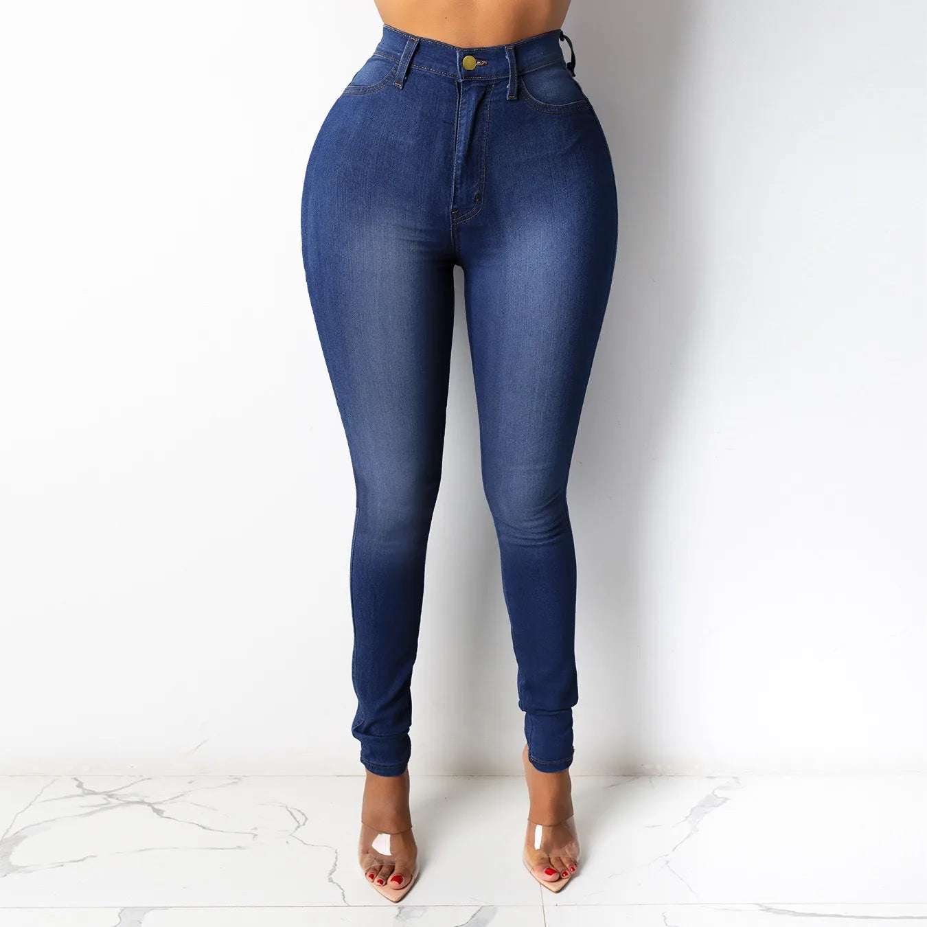 Classic Beauty Booty Lifter High Waist Skinny Jeans - Medium Blue Wash