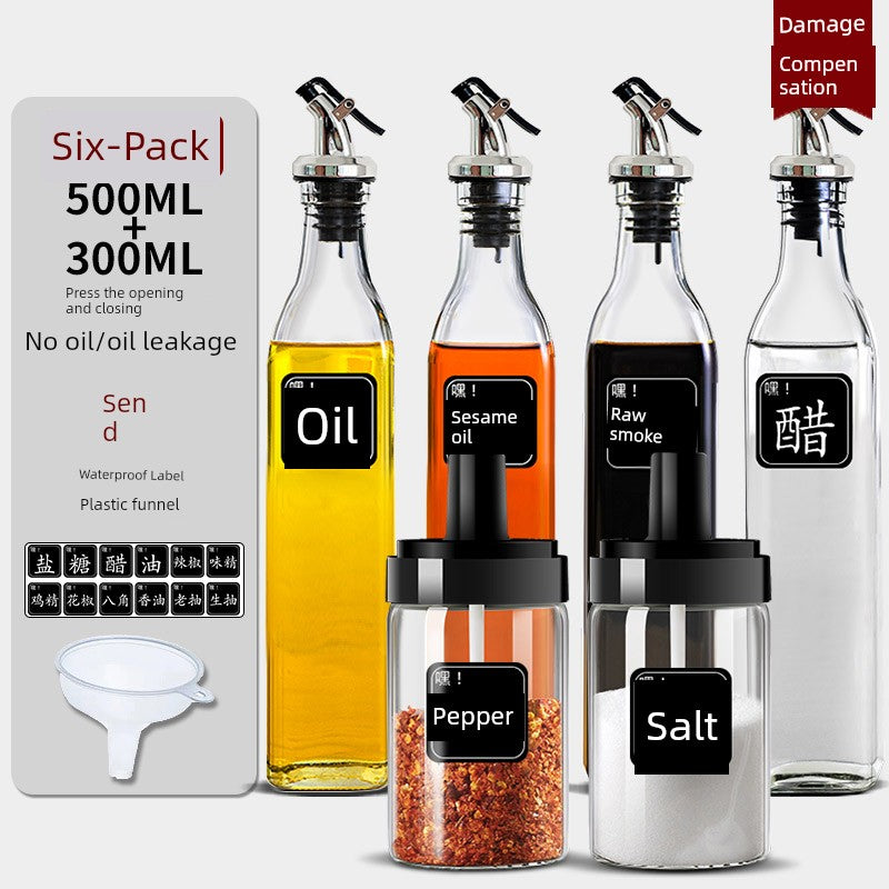 Automatic Opening Kitchen Glass Bottle Small Oil Pot